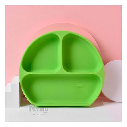 Plato de Bebe con Succion Segura en Color Verde Y+Agendita Plato de Bebe con Succion Segura en Color Verde Y+Agendita