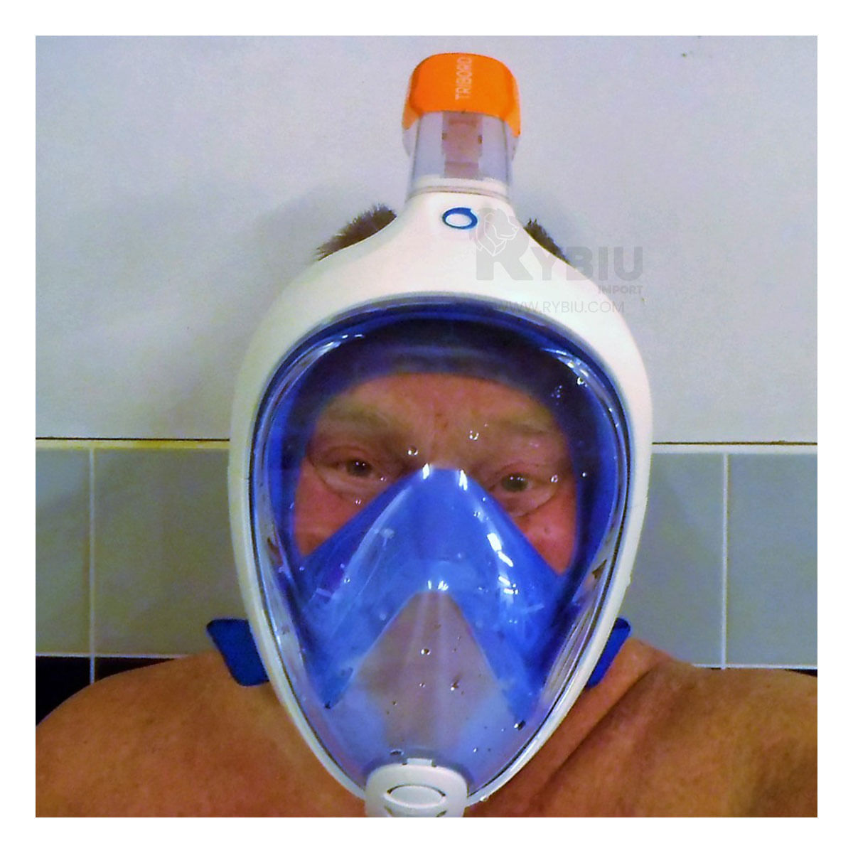 Mascara Facil de Usar con Correa de Color Azul Y+Stickers