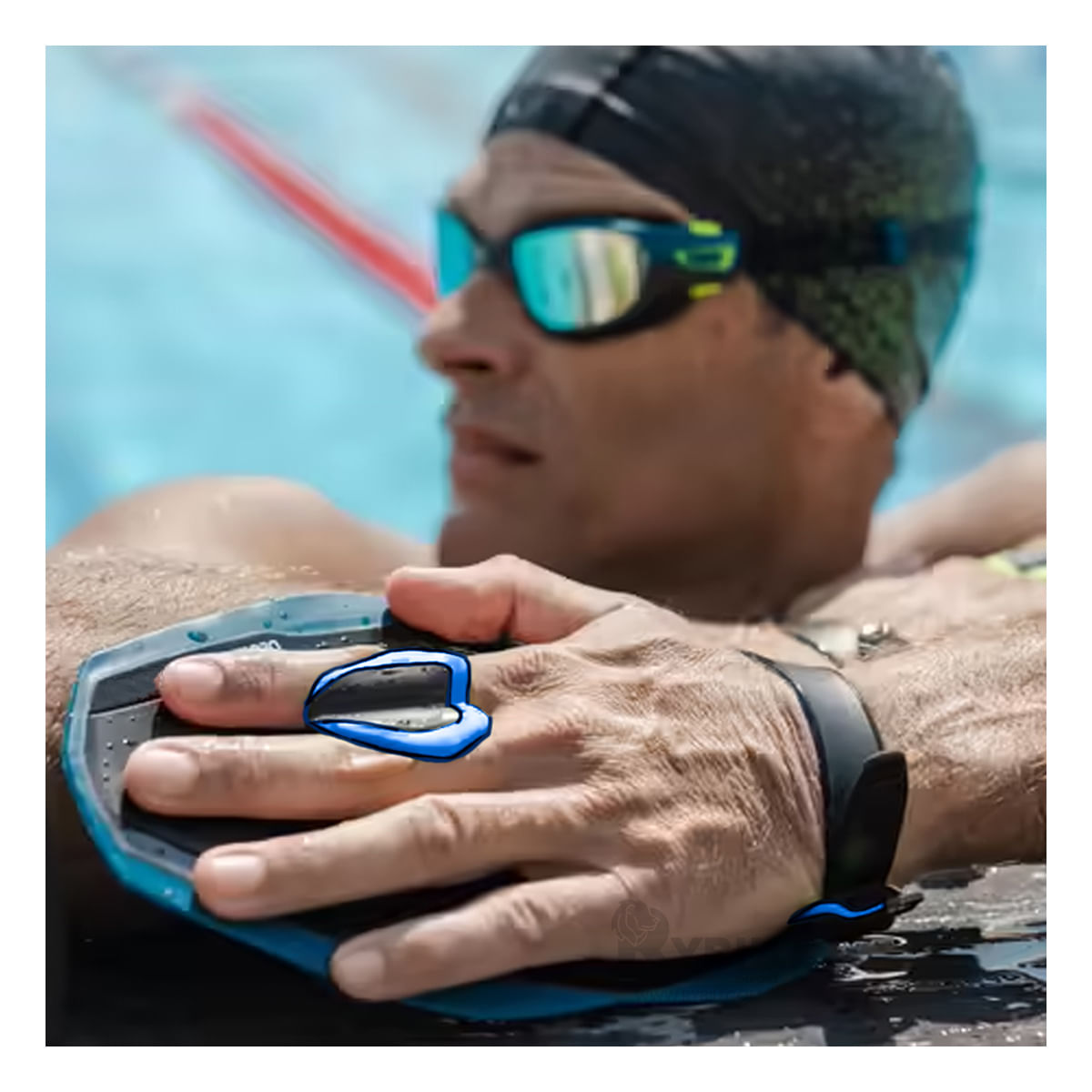 Manopla Ajustable para Piscina de Color Azul Y+Agendita