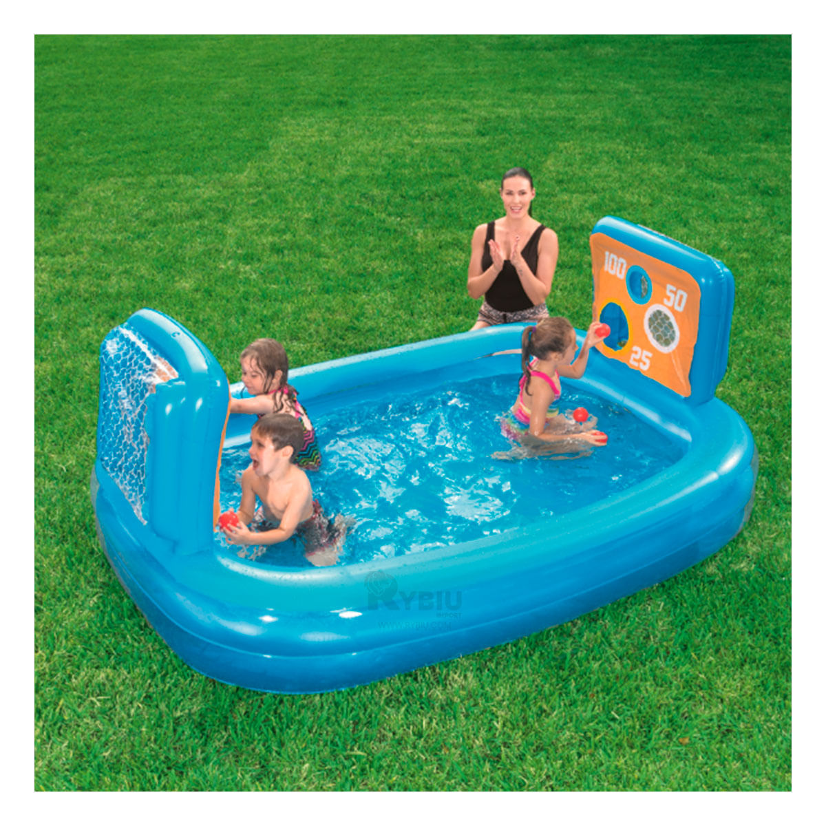 Piscina Rectangular Divertido en Celeste Y+Agendita