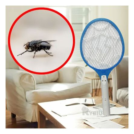 Raqueta Mosquitera Practica de Color Azul Raqueta Mosquitera Practica de Color Azul