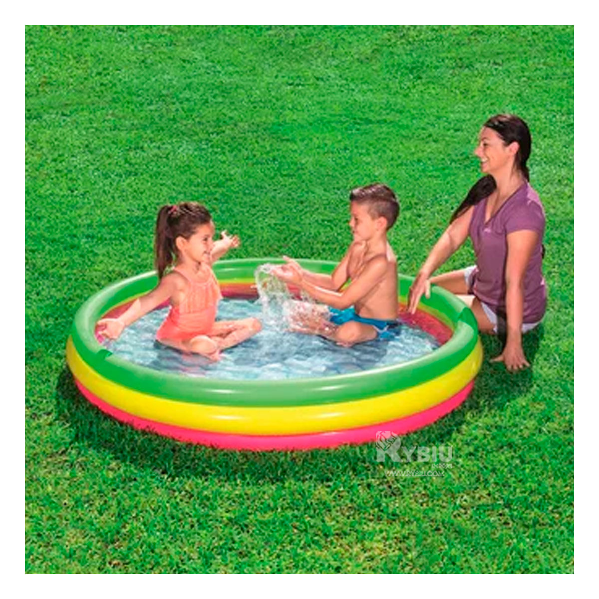 Piscina Comodo para Pequeños en Multicolor Y+Stickers
