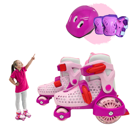 Patines de Niña Kids Graduable Kit de Protección 30 al 33 Patines de Niña Kids Graduable Kit de Protección 30 al 33