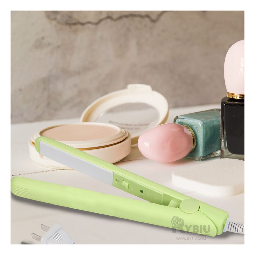 Mini Plancha de Cabello para Damas de Color Verde Mini Plancha de Cabello para Damas de Color Verde