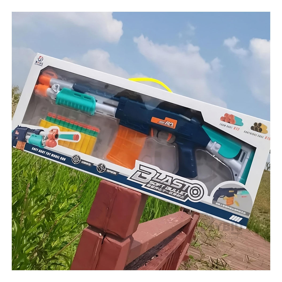 Lanzador de Dardos de Esponja Multicolor Y+Agendita