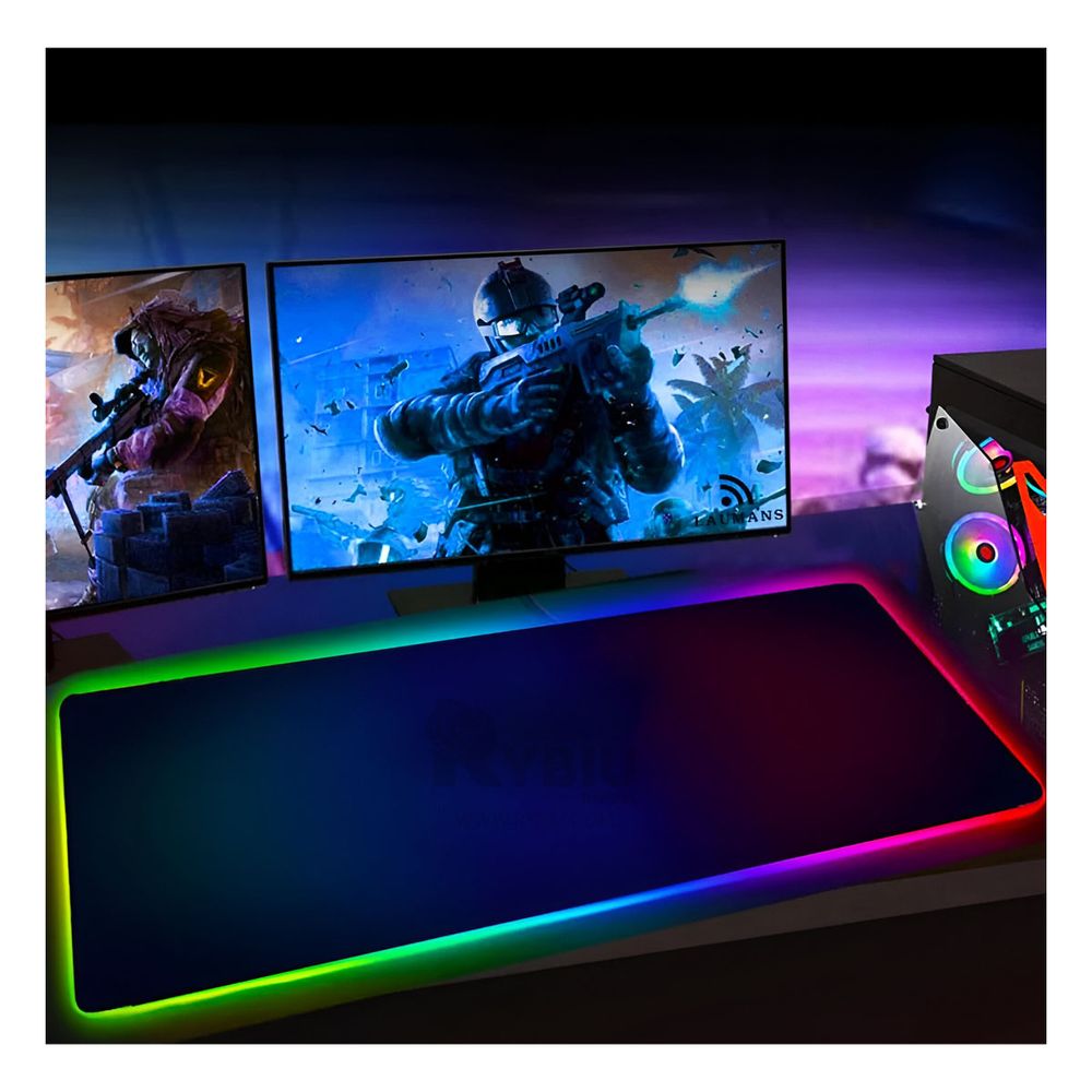 Pad Gamer Multifuncional con Luces Led de Color Negro Pad Gamer Multifuncional con Luces Led de Color Negro