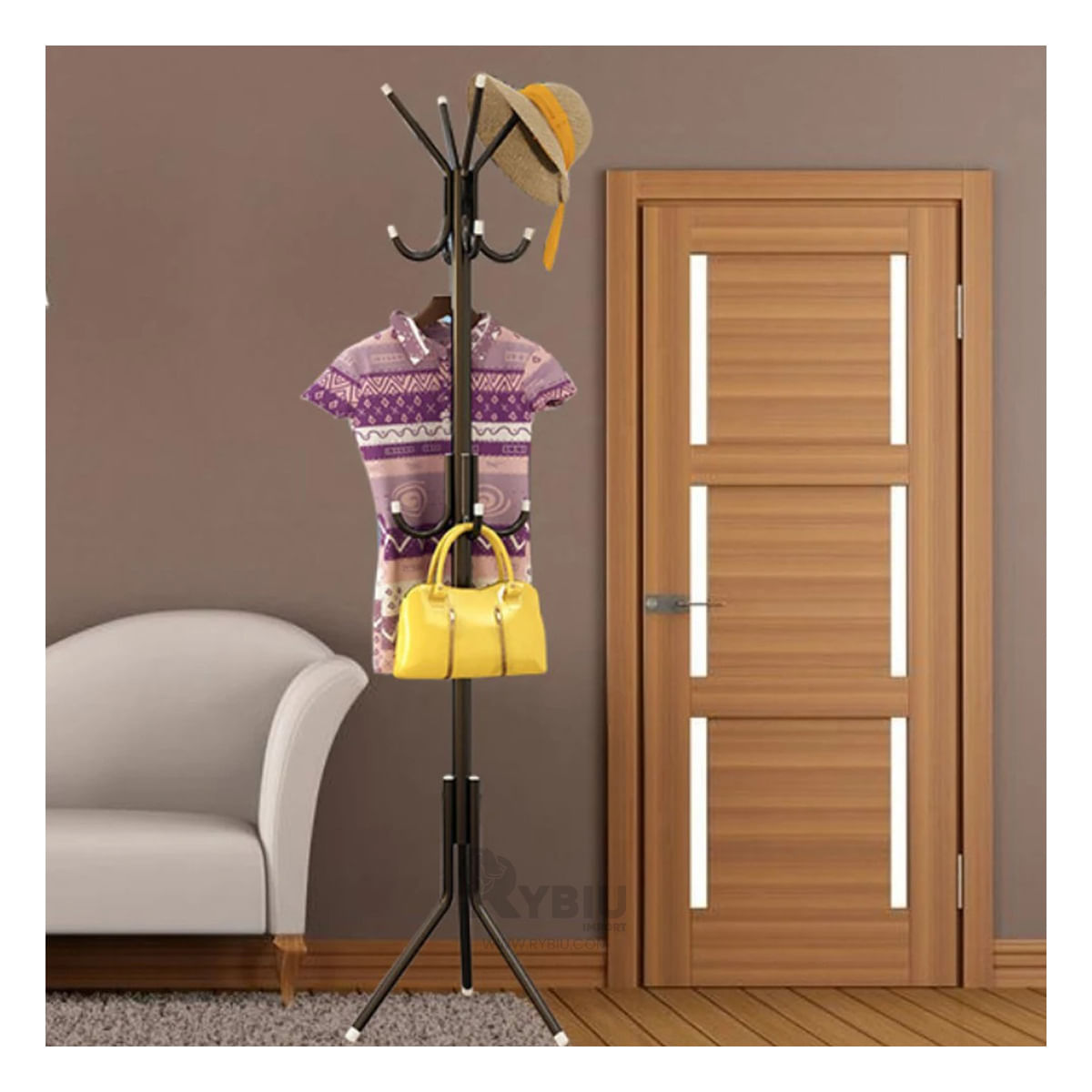 Perchera Dinamica y Elegante en Tono Negro Y+Papel de Regalo