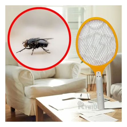 Raqueta Mosquitera Practica de Color Anaranjado Raqueta Mosquitera Practica de Color Anaranjado