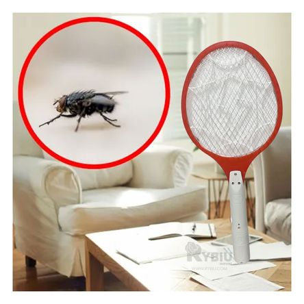 Raqueta Mosquitera Practica de Color Rojo Raqueta Mosquitera Practica de Color Rojo