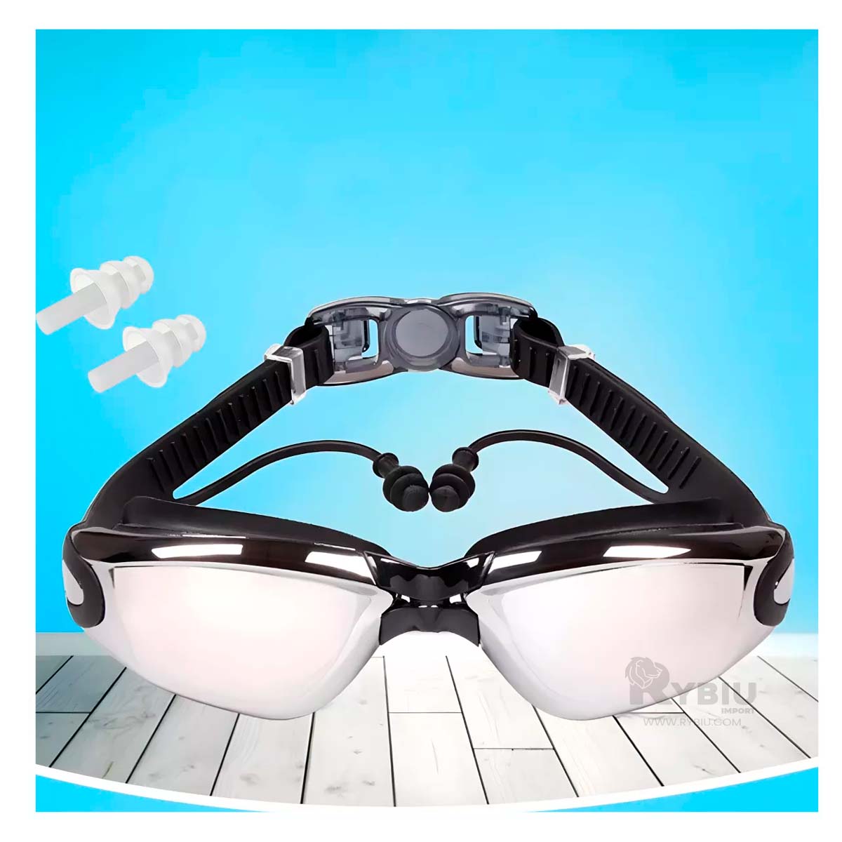 Lentes de Silicona Ajustable en Negro Y+Agendita