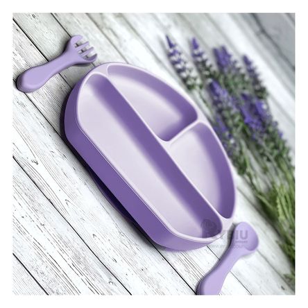 Plato de Bebe con Succion Segura en Color Lila Y+Agendita Plato de Bebe con Succion Segura en Color Lila Y+Agendita