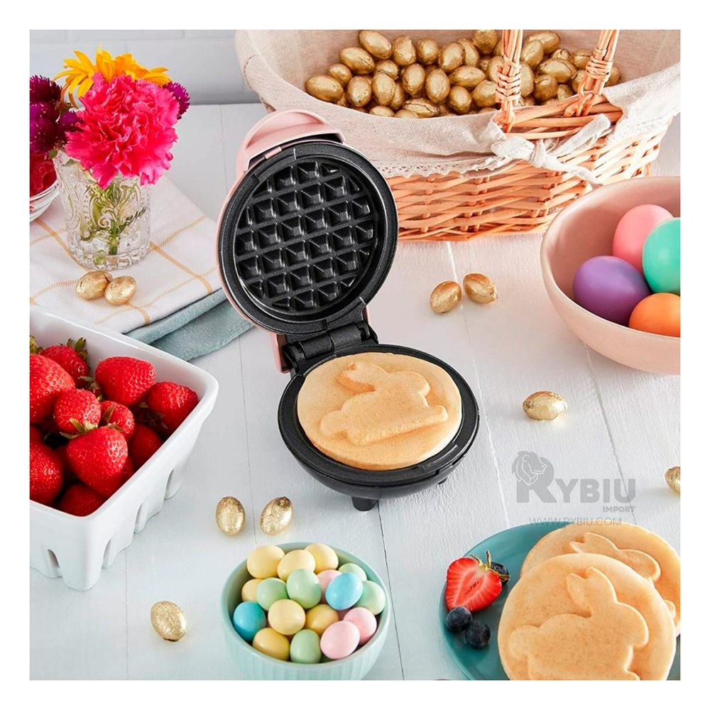 Mini Waflera Cocina en Color Rosado Y+Agendita Mini Waflera Cocina en Color Rosado Y+Agendita