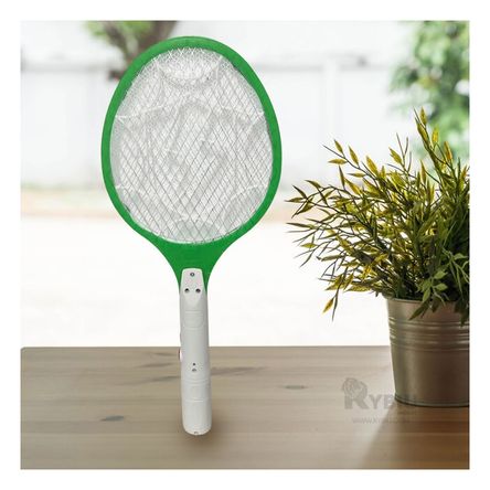 Raqueta Electrica en Color Verde Y+Stickers Raqueta Electrica en Color Verde Y+Stickers