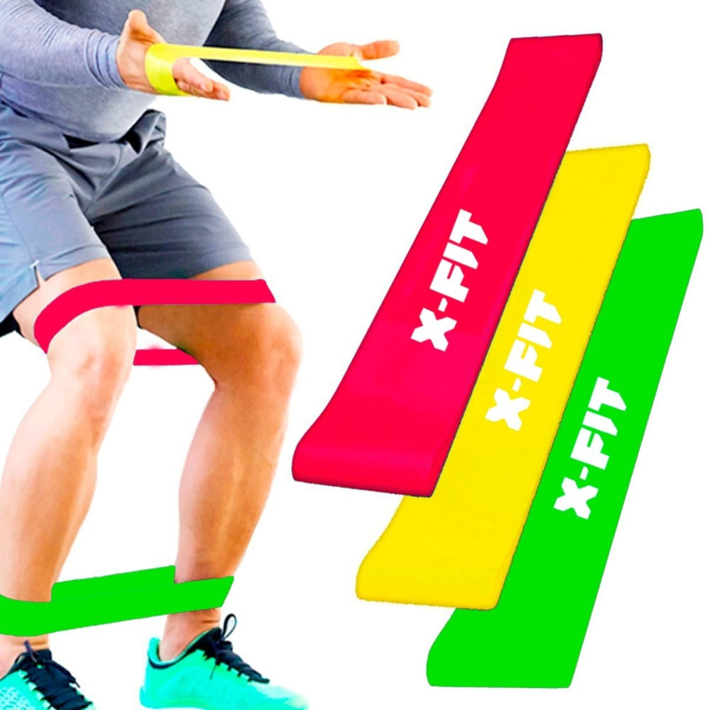 3 Bandas X-Fit Banda para Ejercicios Sentadilla Aductores