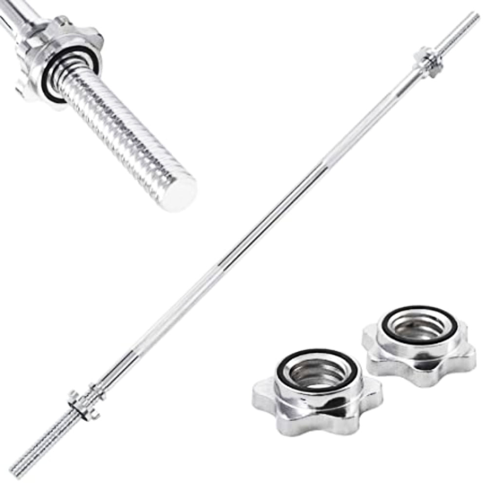 Barra Recta Cromada para Discos Gym Pesas