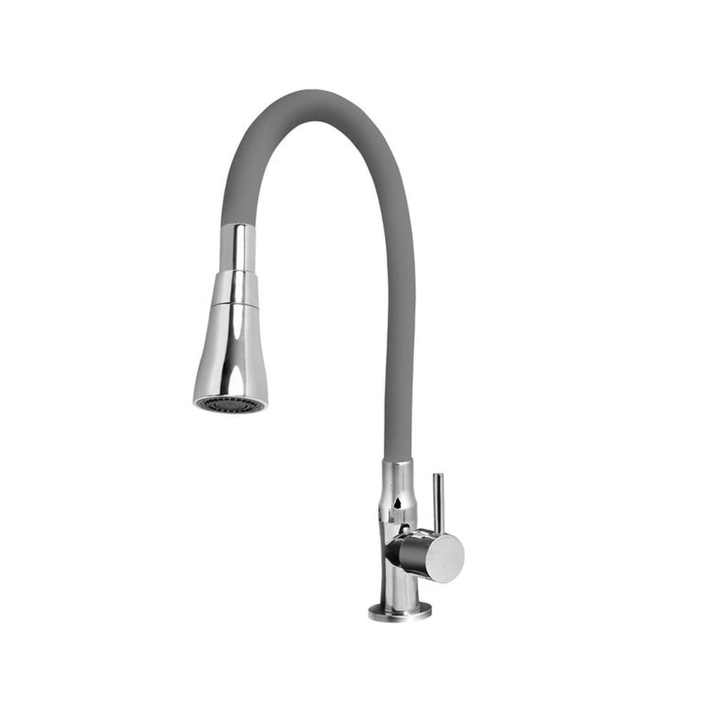 Llave de cocina al mueble Bali con pico flexible gris Vainsa