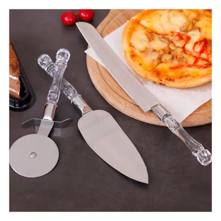 Set de Artefactos Cortadores de Pizza Gris Y+Stickers Set de Artefactos Cortadores de Pizza Gris Y+Stickers