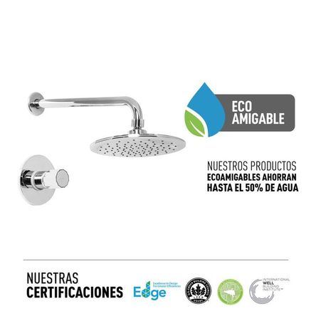 Monocomando de ducha cromada con salida Chaska Vainsa Monocomando de ducha cromada con salida Chaska Vainsa