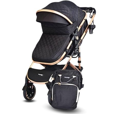 Coche Moises Premium ebaby Torinno con Bolso Pañalero Negro