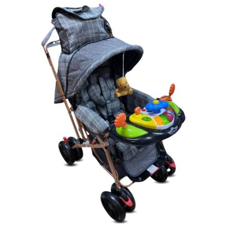 Coche Cuna De Lujo «SHABERT GOLD» con Juegos Didácticos Gris Coche Cuna De Lujo «SHABERT GOLD» con Juegos Didácticos Gris