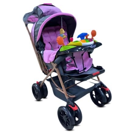 Coche Cuna De Lujo «SHABERT GOLD» con Juegos Didácticos Rosa Coche Cuna De Lujo «SHABERT GOLD» con Juegos Didácticos Rosa