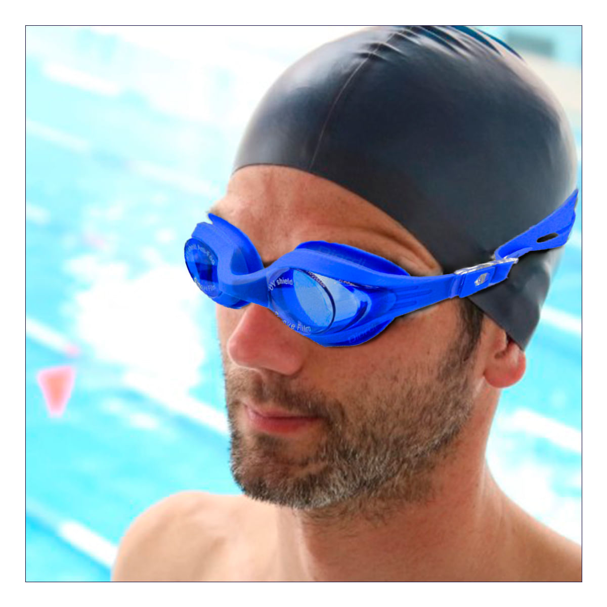 Lentes de Natacion Bonito en Tono Azul Y+Papel de Regalo