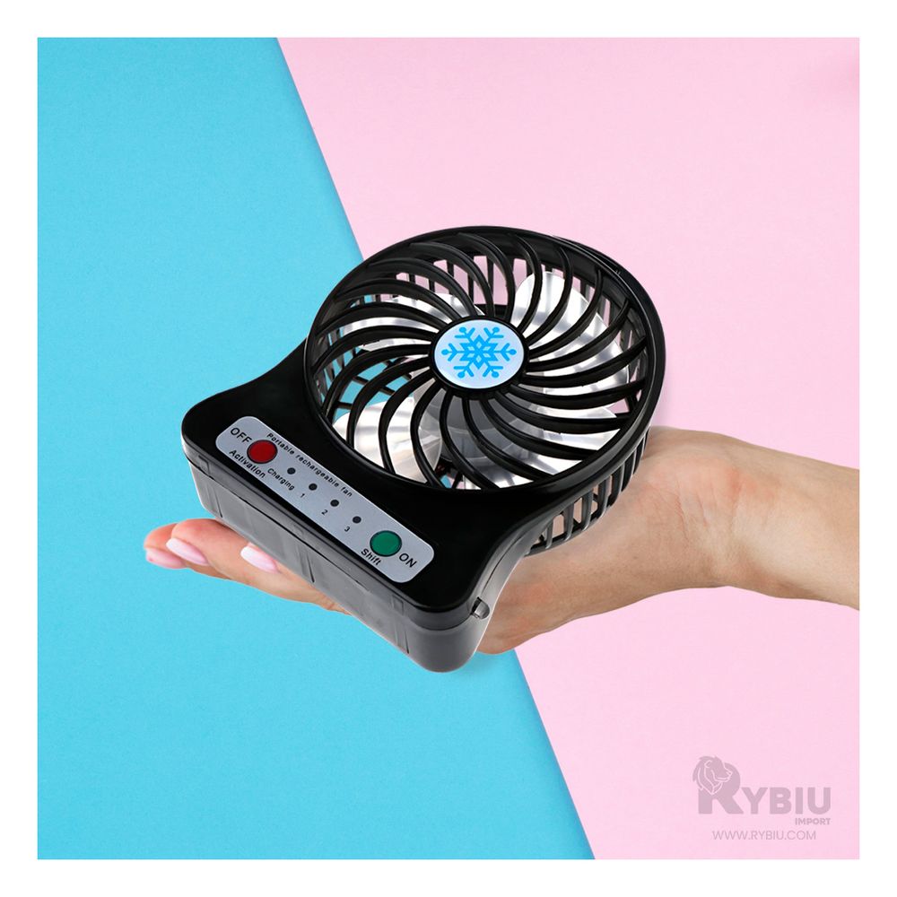 Mini Ventilador Ideal para Oficina Negro Y+Post-it adhesivos Mini Ventilador Ideal para Oficina Negro Y+Post-it adhesivos