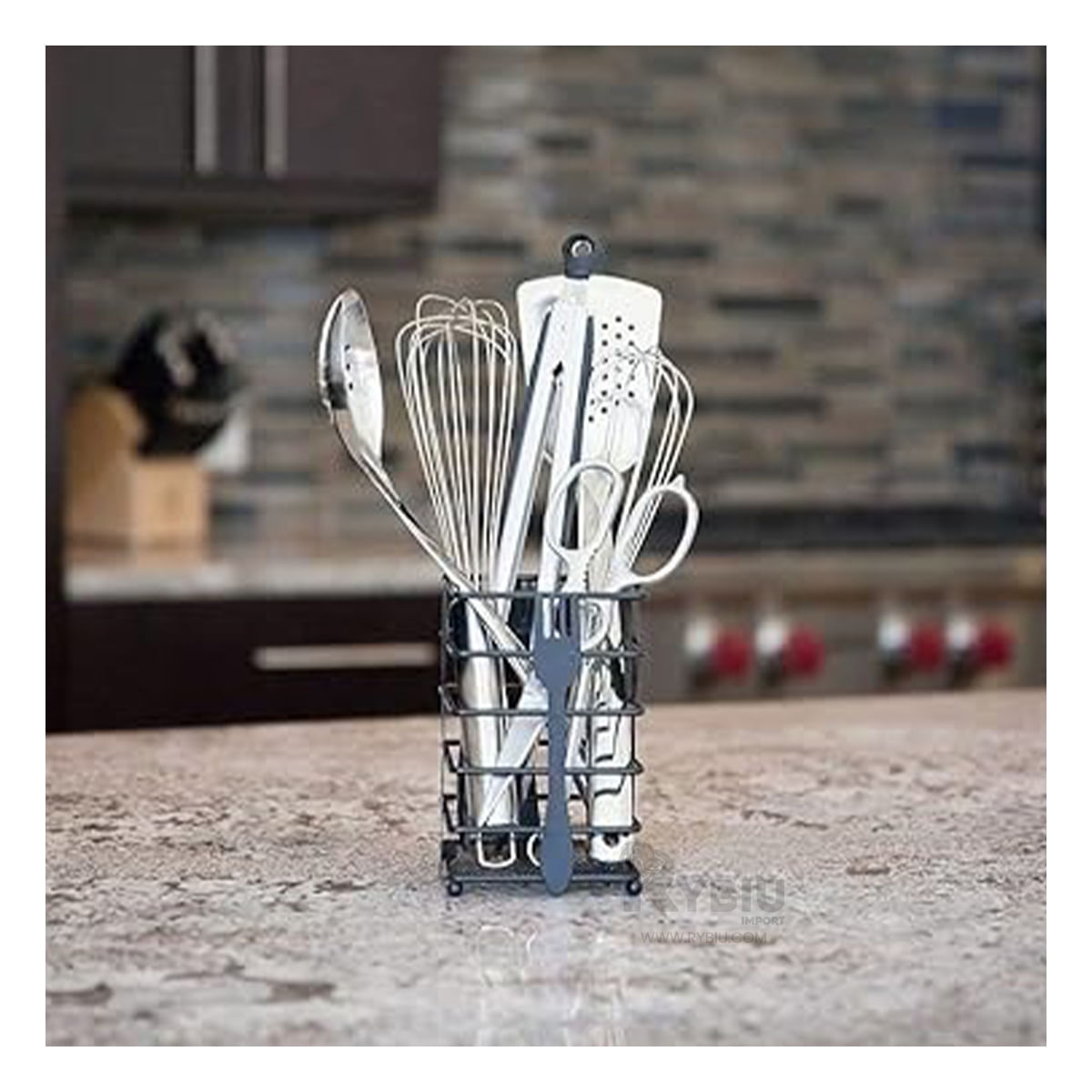 Porta Cubiertos de Cocina en Tono Negro Y+Papel de Regalo