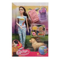 Muñeca Fashion con Mascota y Accesorios Picnic B