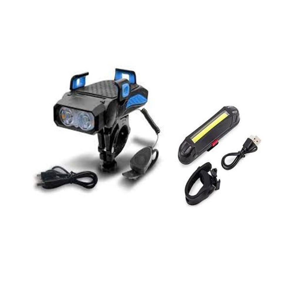 KIT LUZ DELANTERA 4 EN 2 DE 500LM+ LUZ POSTERIOR DE 100LM