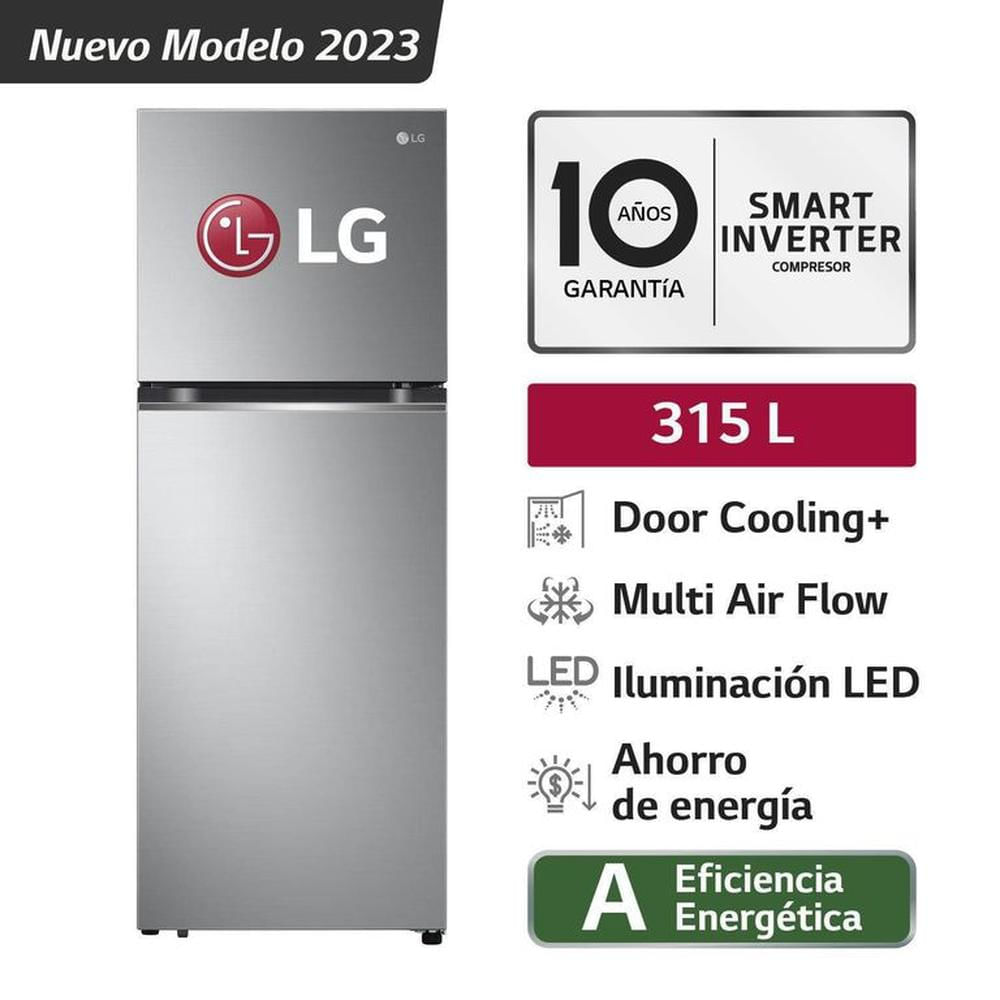 Refrigeradora LG Top Freezer GT31BPP 315L Plateada.