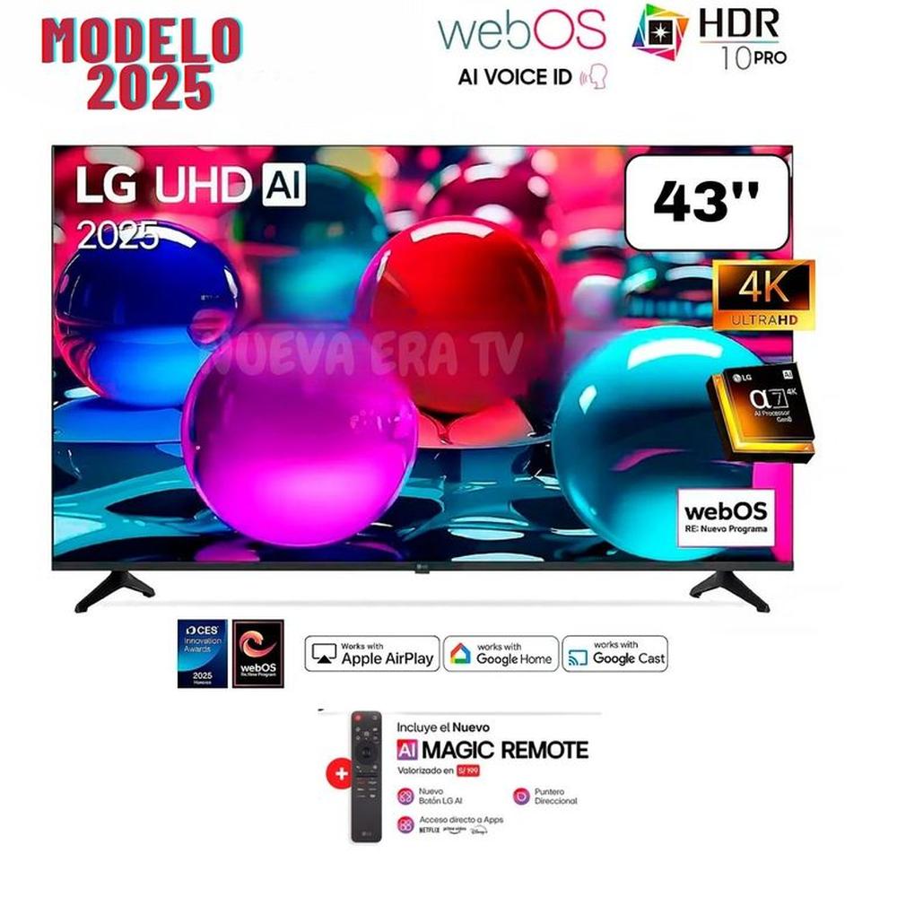 TELEVISOR LG 43"" 43UA7300PSB 4K UHD AI SMART TV + CONTROL MAGIC 2025