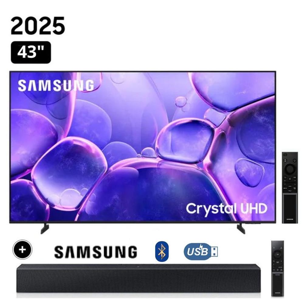 Televisor Samsung Smart TV 43 Crystal UHD 4K UN43U8000FGXPE + Soundbar HW-B400