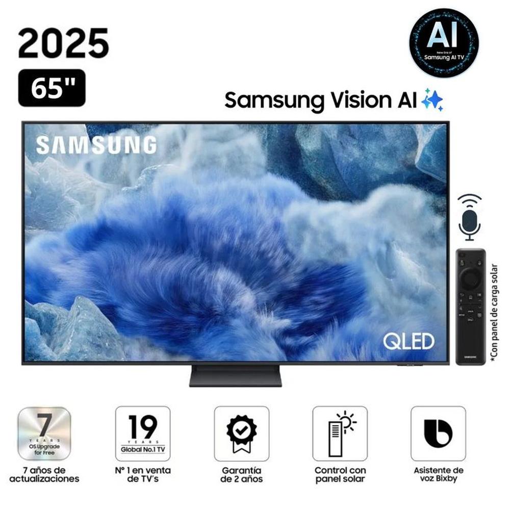 Televisor Samsung QLED 65"" Visión AI Smart TV QN65Q8FAAGXPE - Nuevo 2025