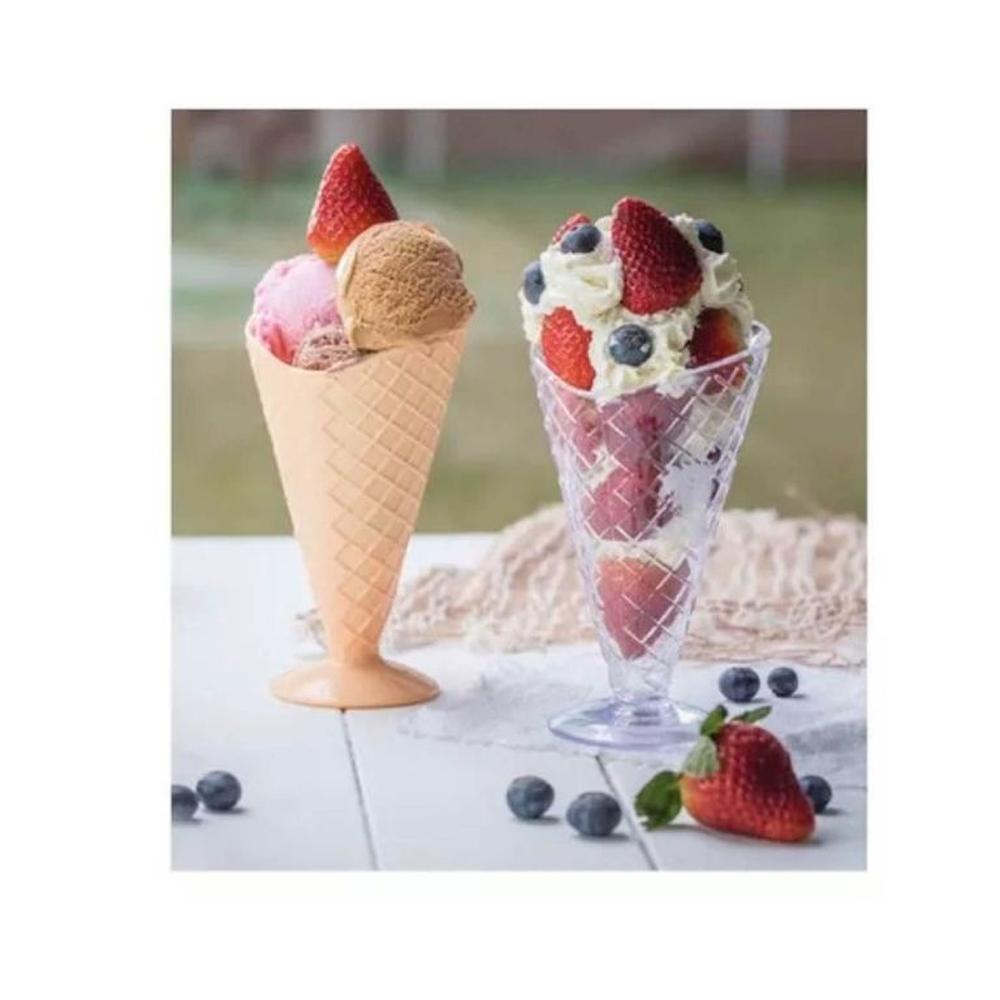 set de 6 copas de helado o postre de cristal capa 355ml