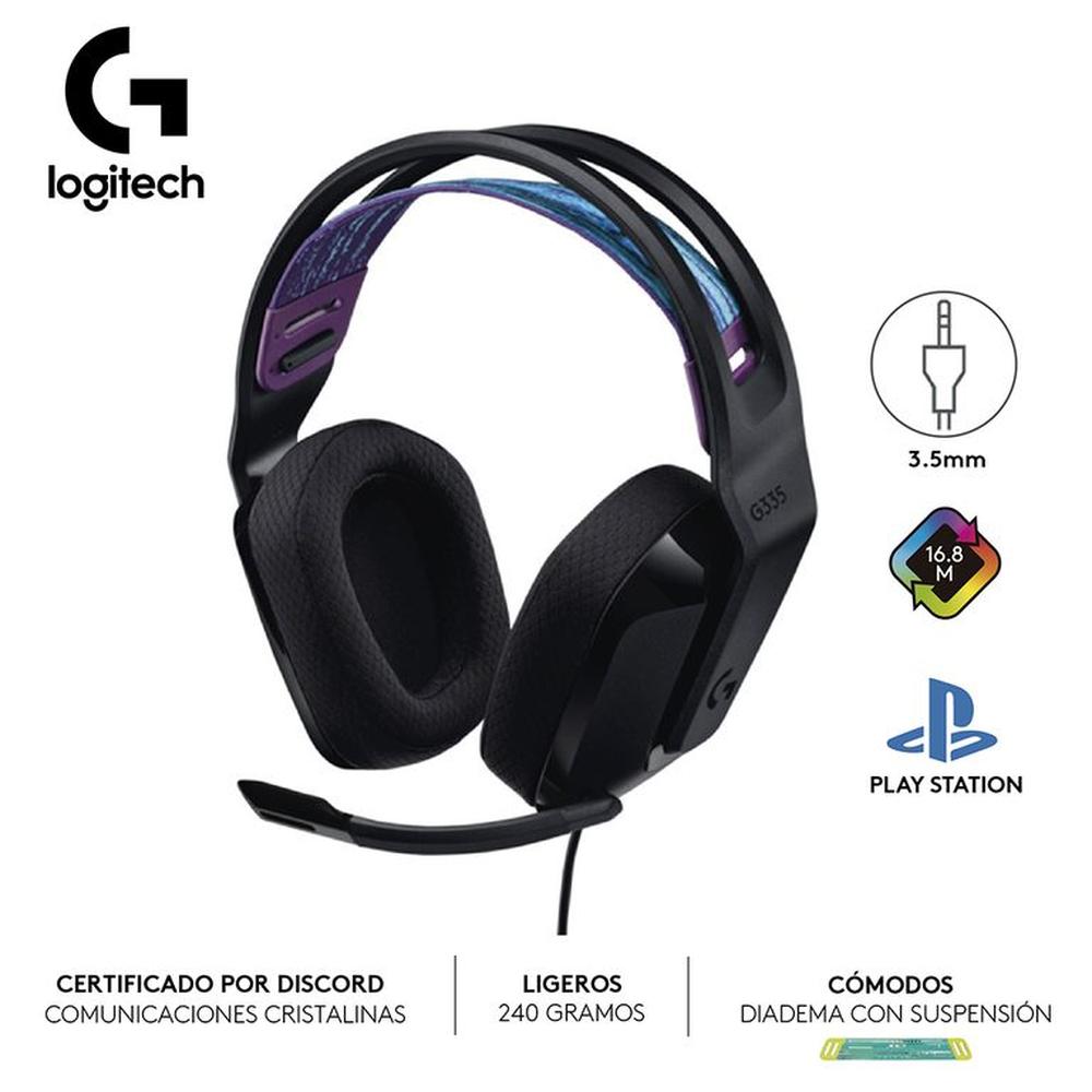 Audifono Gamer Logitech G335 Multiplataforma Black