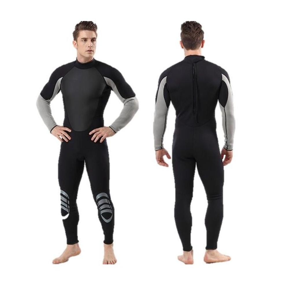 Wetsuit XXL Neopreno 3mm Negro Plomo Cierre Espalda