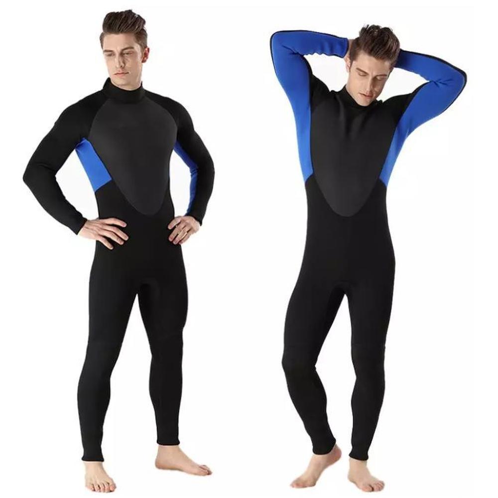 Wetsuit XL Neopreno 3mm Negro Azul Cierre Espalda