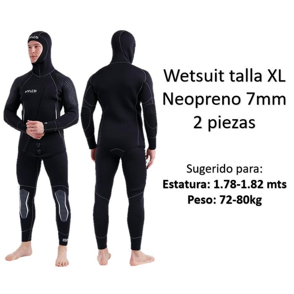 Wetsuit XL neopreno 7mm 2 piezas