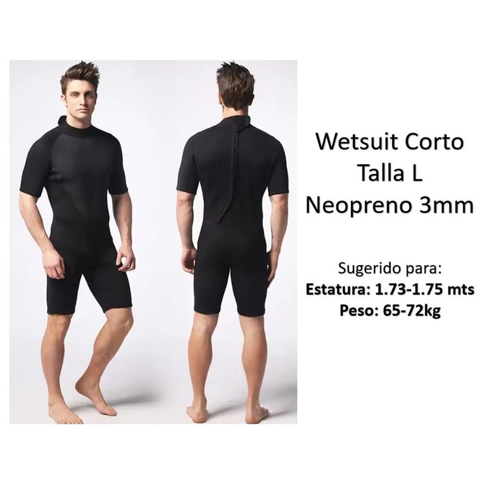 Wetsuit Corto L Neopreno 3mm Negro