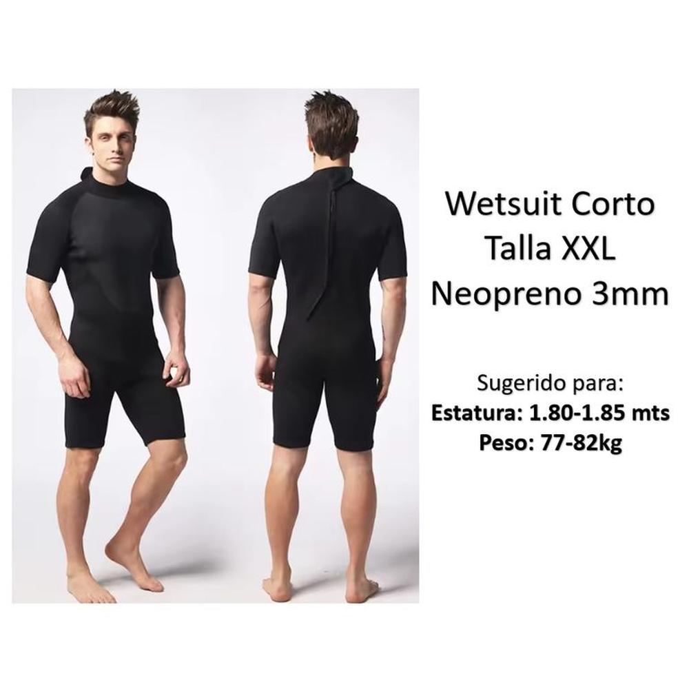 Wetsuit Corto XXL Neopreno 3mm Negro