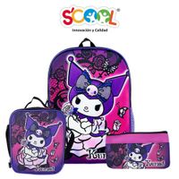 SET MOCHILA OFICIO RANGER EVA 3D KUROMI 804458
