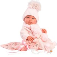Muñeca Llorens Tina 43 cm Toquilla Bambi Rosa