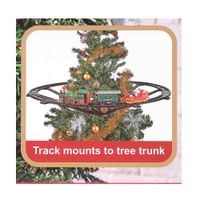 NAVIDAD Adorno tren de plastico para el arbol con luz y sonido a pila
