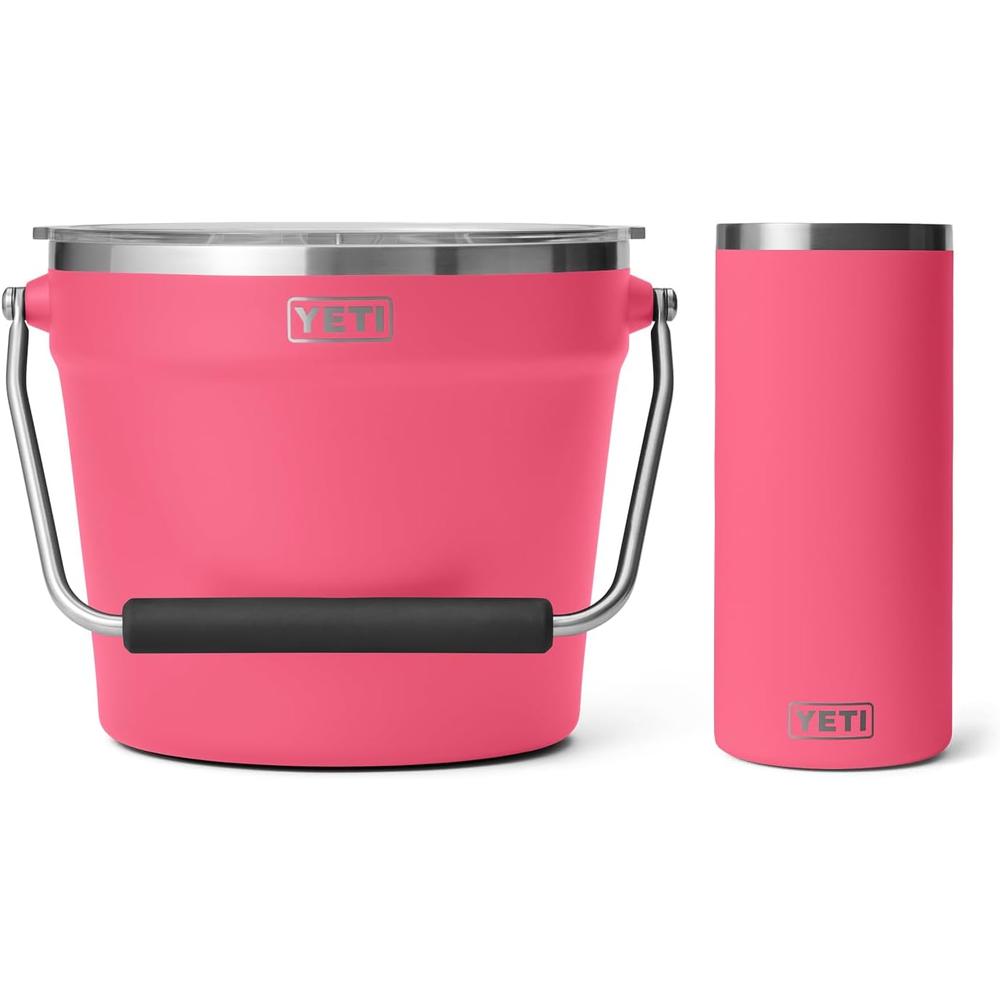 YETI Rambler Cooler Tipo Cubeta y Forro de Vino | Rosado