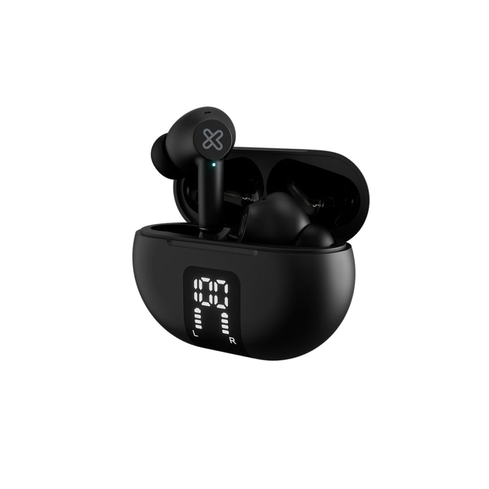 Audífonos Klip Xtreme KTE-755BK True Wireless con ANC y 22 horas de batería - Color Negro
