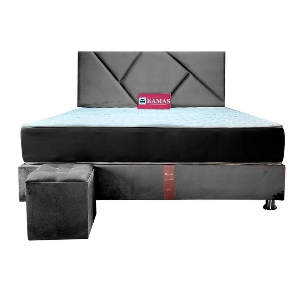 DORMITORIO KAMAS KING SARKI + CABECERA AÉREA LINEAL 2 - GRIS Gris DORMITORIO KAMAS KING SARKI + CABECERA AÉREA LINEAL 2 - GRIS Gris