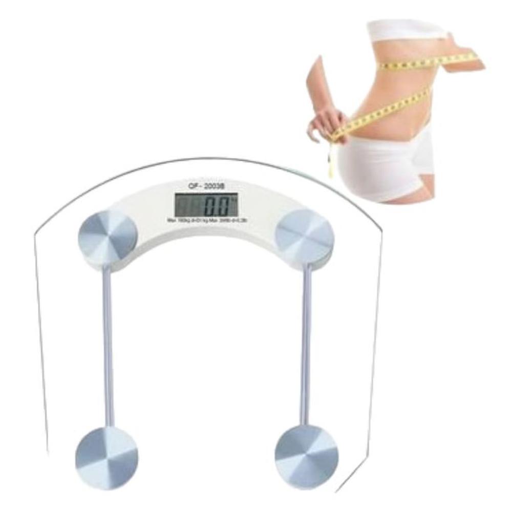 Balanza digital de peso corporal max 180 kg - controla tu peso Transparente Balanza digital de peso corporal max 180 kg - controla tu peso Transparente