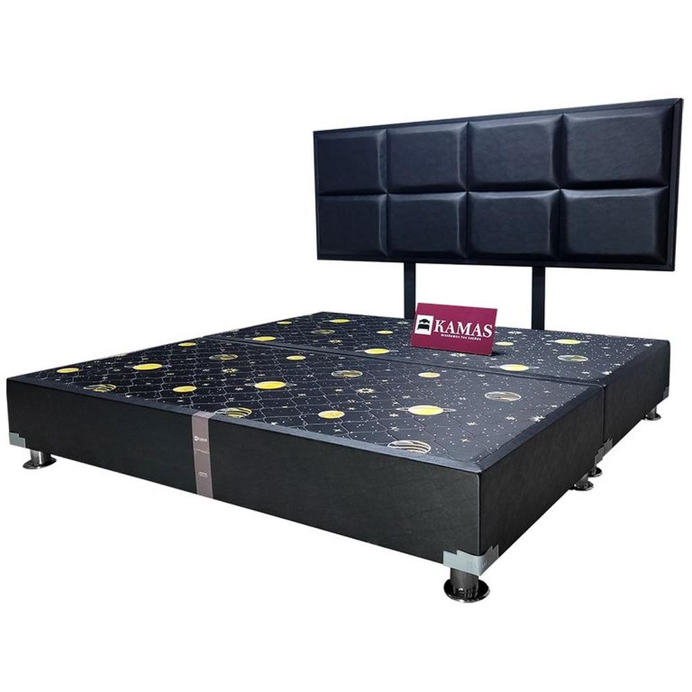 CAMA TARIMA KAMAS KING + CABECERA AÉREA VELUTO - NEGRO Negro CAMA TARIMA KAMAS KING + CABECERA AÉREA VELUTO - NEGRO Negro