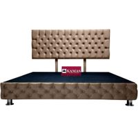 CAMA TARIMA KAMAS KING + CABECERA AÉREA CAPITONEADO - CAMEL